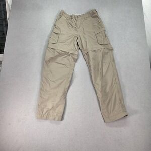 REI Pants Womens 2 Petite Beige Convertible Cargo Hiking Nylon Elastic Waist